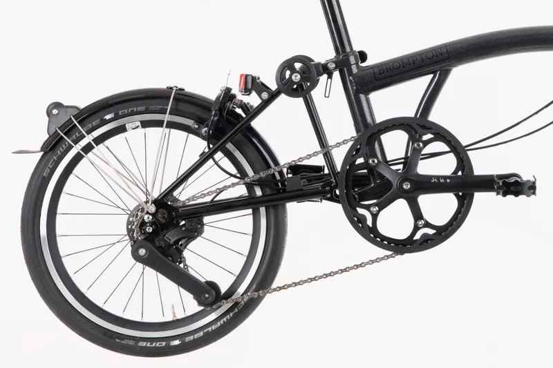 Brompton P-Line Urban Mid Bar Folding Bike 2022 Midnight Black-4